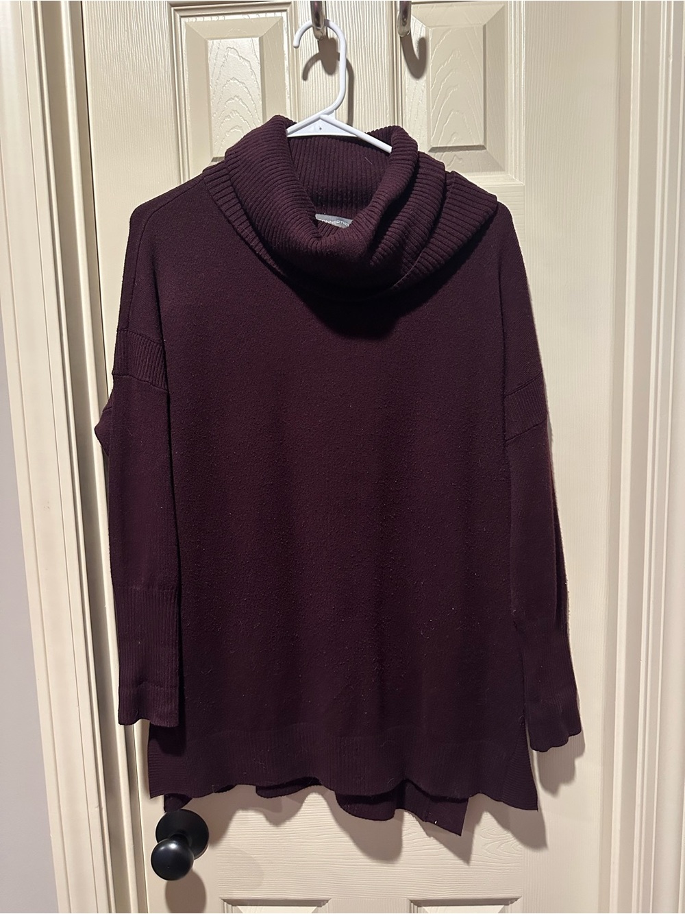 French Connection Women's Cowl Neck Sweater - Deep Plum Purple